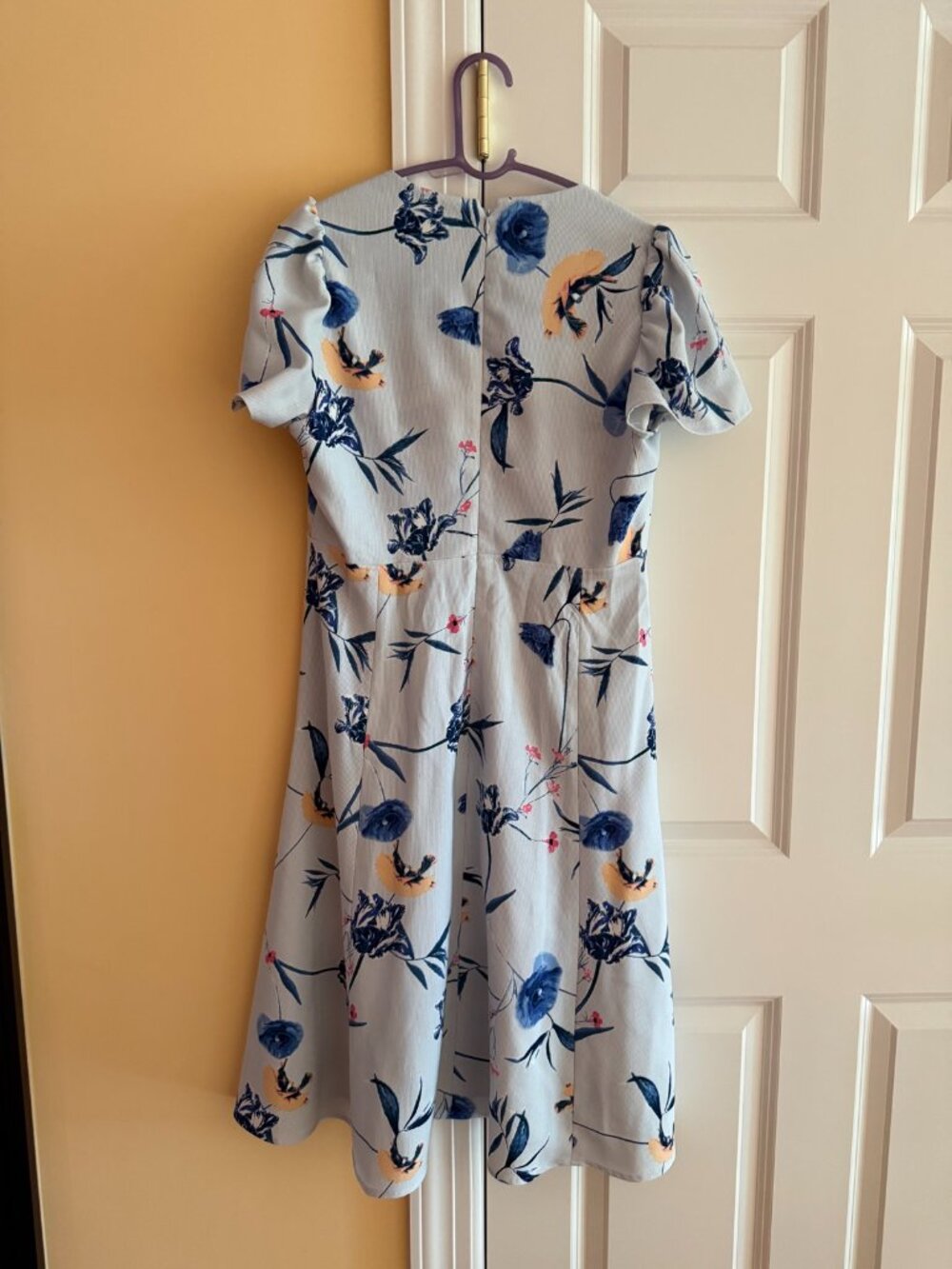 Ivanka Trump Blue Floral Fit & Flare Dress Size 12